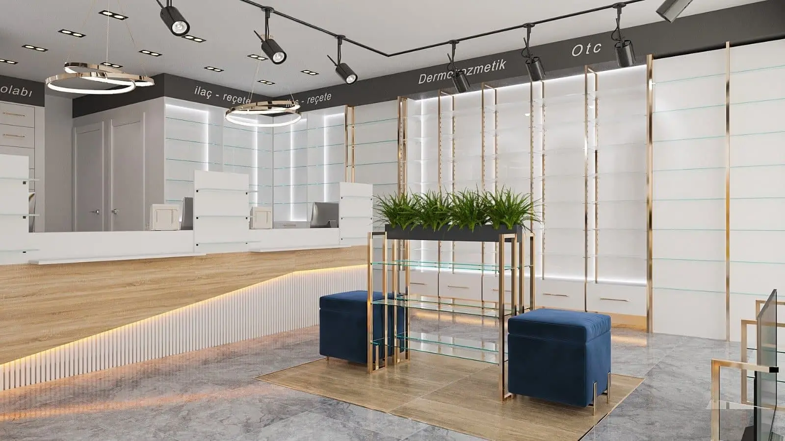 Avrupa Eczanesi Karşılama Alan Tasarımı ve Dekorasyonu
